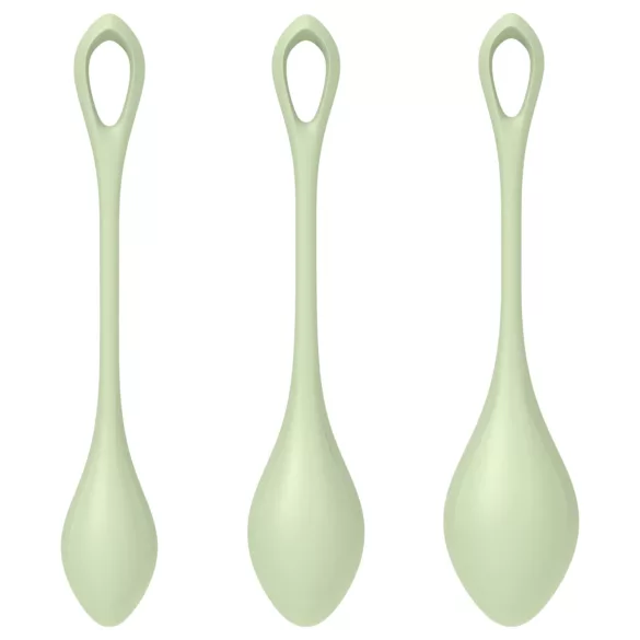 Satisfyer Yoni Power 2 - gésagolyó szett - zöld (3 részes)
