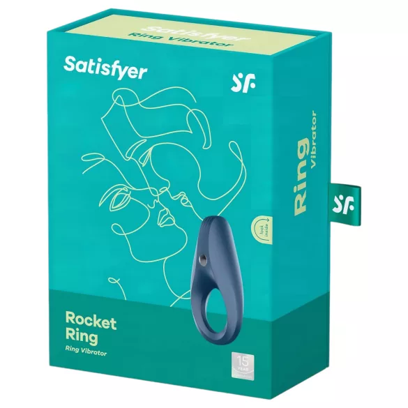 Satisfyer Rocket Ring - vízálló, vibrációs péniszgyűrű (kék)