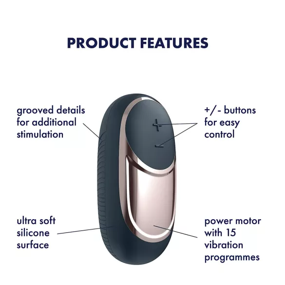 Satisfyer Dark Desire - akkus csikló vibrátor (fekete)