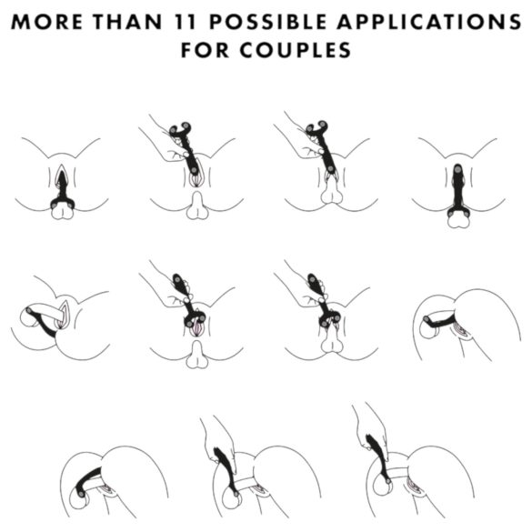 Satisfyer Endless Fun - akkus, vízálló párvibrátor (fekete)