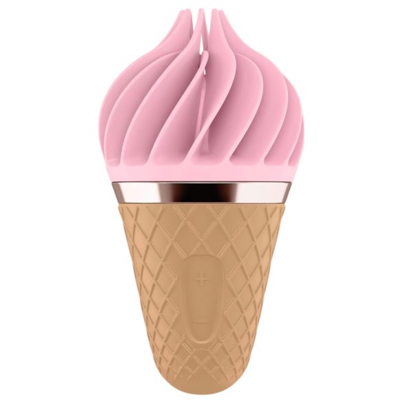 Satisfyer Sweet Treat - akkus, forgó csikló vibrátor (pink-barna)