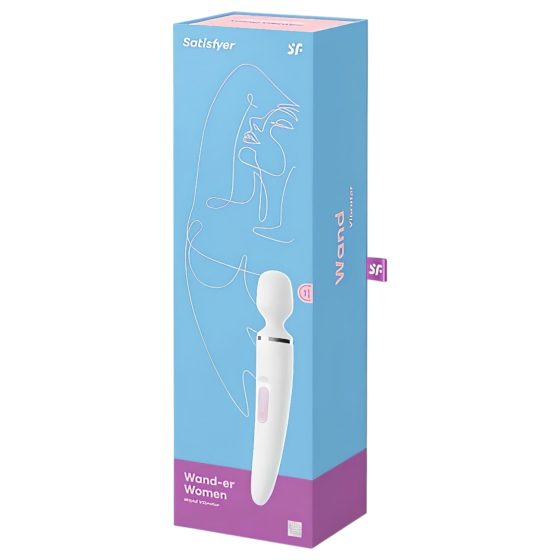 Satisfyer Wand-er Woman - akkus, vízálló masszírozó vibrátor (fehér)