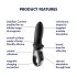 Satisfyer Hot Passion - okos melegítő anál vibrátor (fekete)