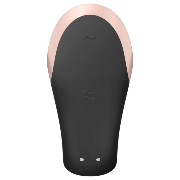 Satisfyer Double Love - okos, rádiós párvibrátor (fekete)
