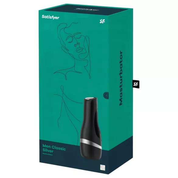 Satisfyer Men Classic - manuális szívó maszturbátor (ezüst)