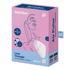   Satisfyer Love Triangle - okos, akkus, vízálló csiklóizgató vibrátor (fehér)