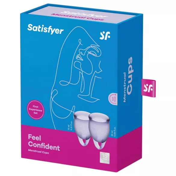 Satisfyer Feel Confident - menstruációs kehely szett (lila)