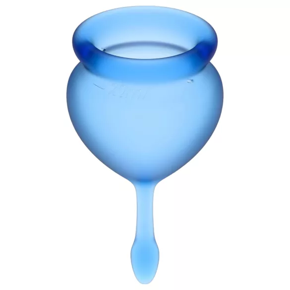 Satisfyer Feel Good - szilikon menstruációs kehely szett (kék, 2 db)