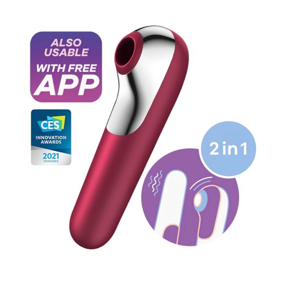 Satisfyer Dual Love - okos hüvelyi és csikló vibrátor (piros)