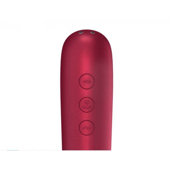 Satisfyer Dual Love - okos, akkus, vízálló hüvelyi és csikló vibrátor (piros)