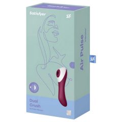   Satisfyer Dual Crush - akkus hüvelyi és csikló vibrátor (piros)
