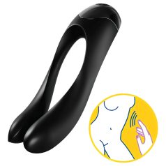 Satisfyer Candy Cane - akkus, vízálló kétágú vibrátor (fekete)   Satisfyer Candy Cane - akkus, vízálló kétágú vibrátor (fekete)