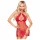 Penthouse Libido Boost - csipkés babydoll és tanga fehérnemű szett (piros)