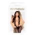 Penthouse Forbidden Fruit - nyitott overál (fekete)