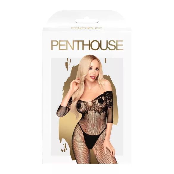 Penthouse High Profil - virágos, carmen overál (fekete)