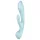 Satisfyer Triple Oh - akkus, csiklókaros vibrátor (kék)