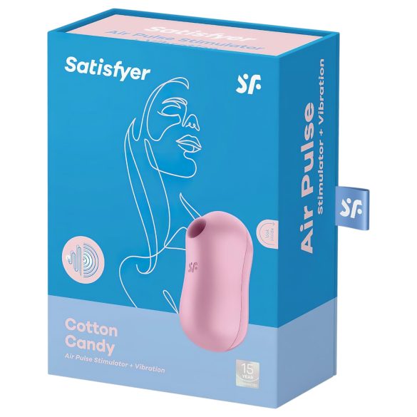 Satisfyer Cotton Candy - akkus léghullámos csikló vibrátor (lila)