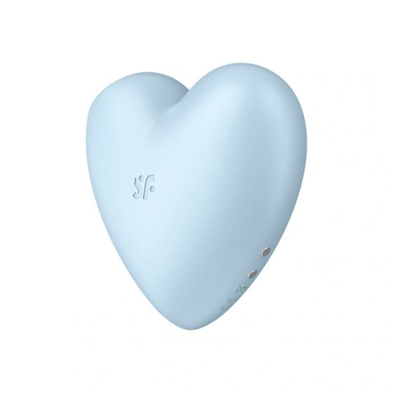 Satisfyer Cutie Heart - akkus, léghullámos csikló vibrátor (kék)