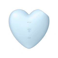   Satisfyer Cutie Heart - akkus, léghullámos csikló vibrátor (kék)