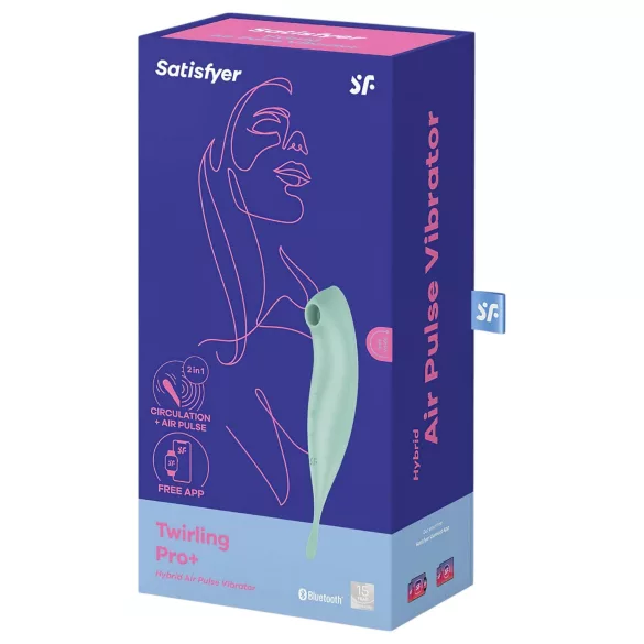Satisfyer Twirling Pro - okos 2in1 csikló vibrátor (menta)
