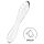 Satisfyer Dazzling Crystal 1 - kétvégű üveg dildó (átlátszó)