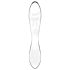 Satisfyer Dazzling Crystal 1 - kétvégű üveg dildó (átlátszó)