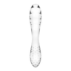   Satisfyer Dazzling Crystal 1 - 2 végű üveg dildó (áttetsző)