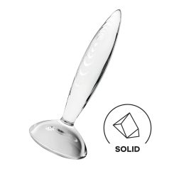 Satisfyer Sparkling Crystal - bordázott üveg dildó (átlátszó)   Satisfyer Sparkling Crystal - bordázott üveg dildó (átlátszó)