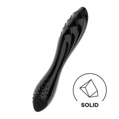 Satisfyer Dazzling Crystal 1 - kétvégű üveg dildó (fekete)   Satisfyer Dazzling Crystal 1 - kétvégű üveg dildó (fekete)