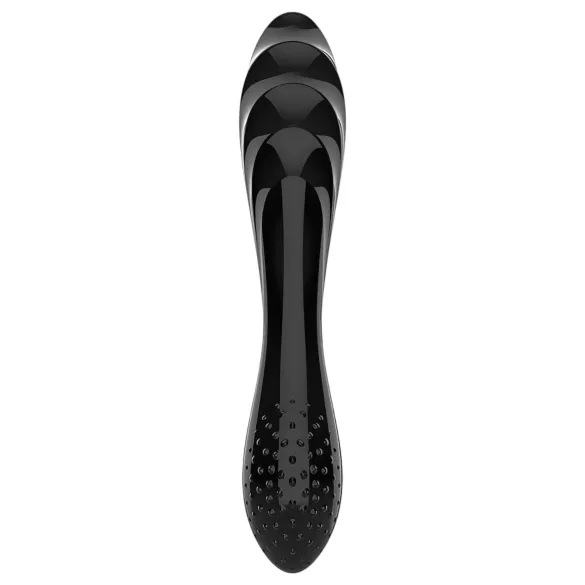 Satisfyer Dazzling Crystal 1 - dupla végű üveg dildó (fekete)