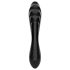 Satisfyer Dazzling Crystal 1 - kétvégű üveg dildó (fekete)