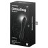 Satisfyer Dazzling Crystal 1 - kétvégű üveg dildó (fekete)