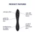 Satisfyer Dazzling Crystal 1 - dupla végű üveg dildó (fekete)