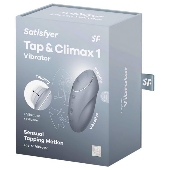 Satisfyer Tap & Climax 1 - 2in1 csikló vibrátor (szürke)