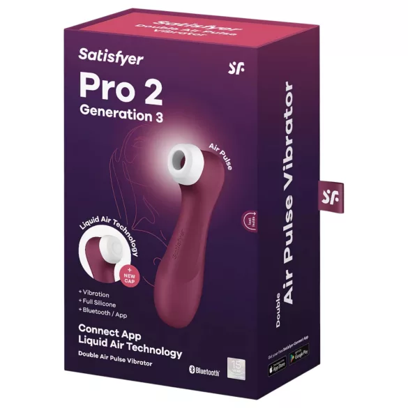Satisfyer Pro 2 Gen3 - App-vezérelt léghullámos csiklóizgató (piros)