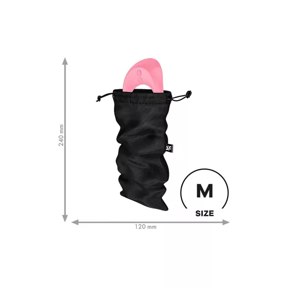 Satisfyer Treasure Bag - diszkrét tároló táska - közepes (fekete)