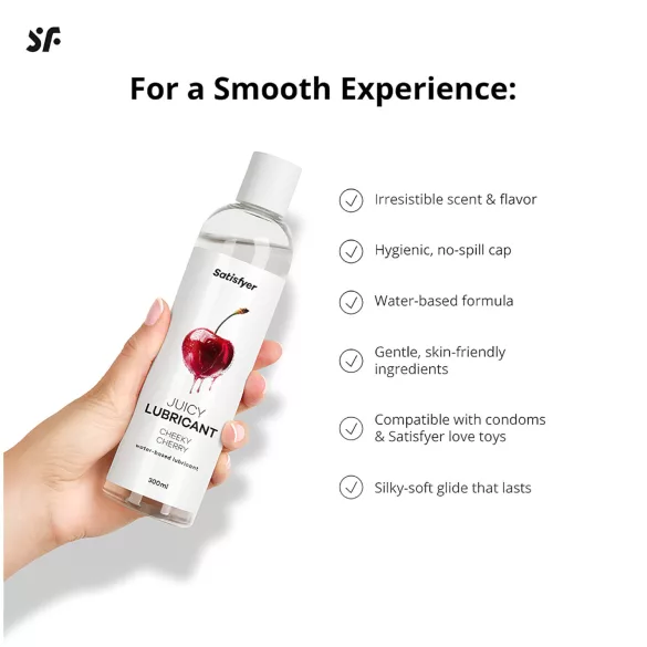 Satisfyer - ízesített síkosító (cseresznye, 300 ml)