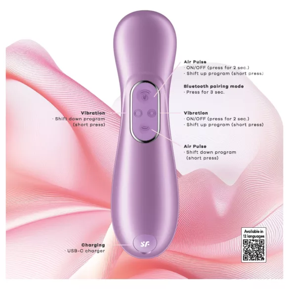Satisfyer Pro 2 Gen4 - App-vezérelt léghullámos csiklóizgató (lila)