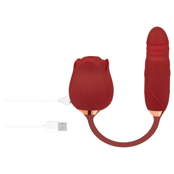 EIS Suck&Flip - nyelves lökő vibrátor (piros)