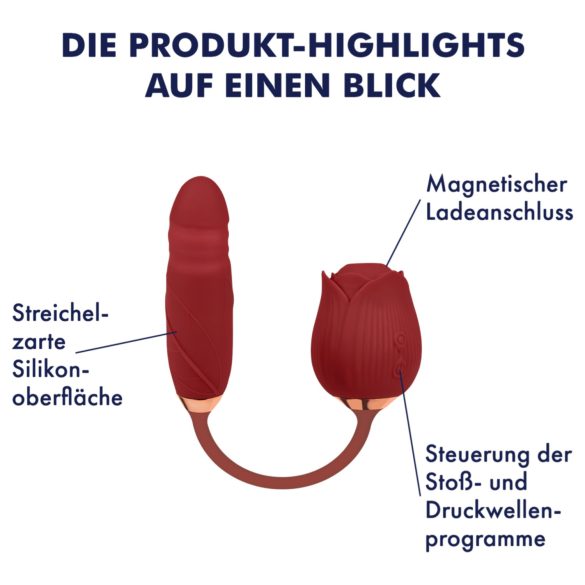 EIS Suck&Flip - nyelves lökő vibrátor (piros)