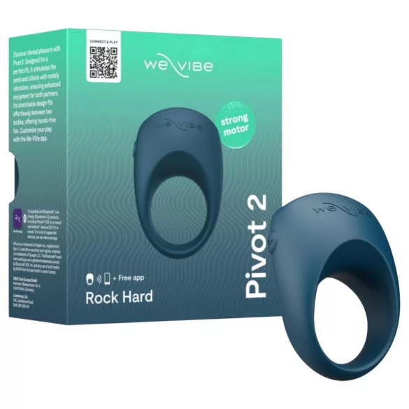 We-Vibe Pivot 2 - App-vezérelt vibrációs péniszgyűrű (kék)