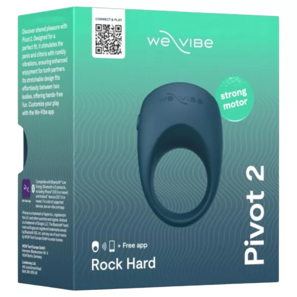 We-Vibe Pivot 2 - App-vezérelt vibrációs péniszgyűrű (kék)