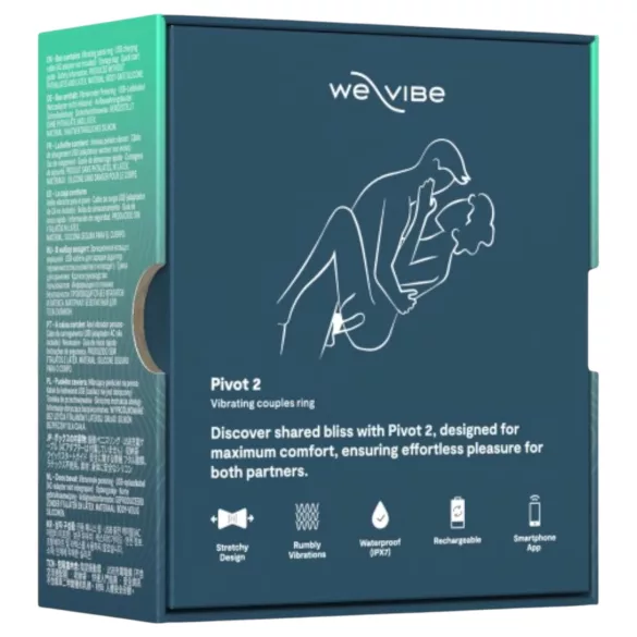 We-Vibe Pivot 2 - App-vezérelt vibrációs péniszgyűrű (kék)