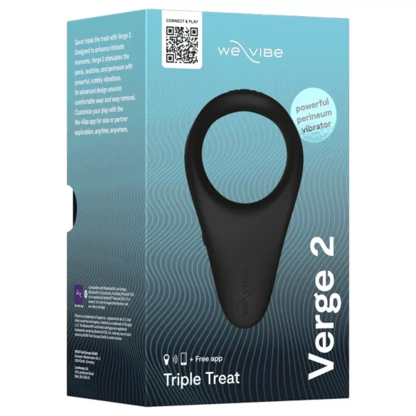 We-Vibe Verge 2 - App-vezérelt vibrációs péniszgyűrű (fekete)