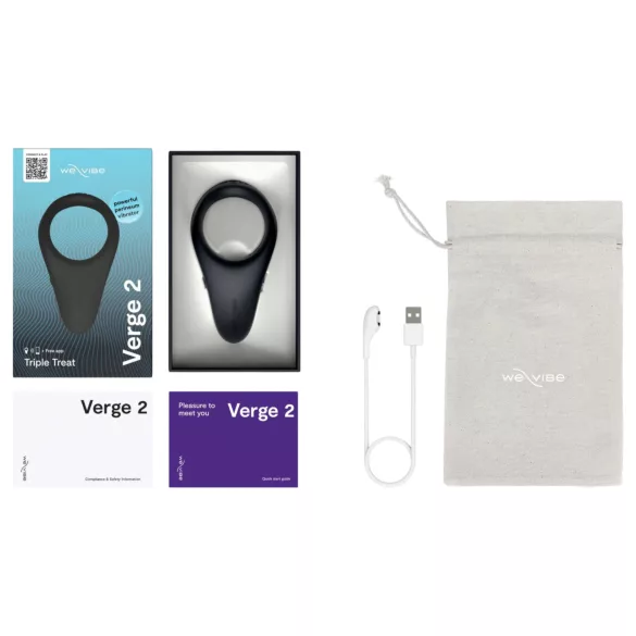 We-Vibe Verge 2 - App-vezérelt vibrációs péniszgyűrű (fekete)