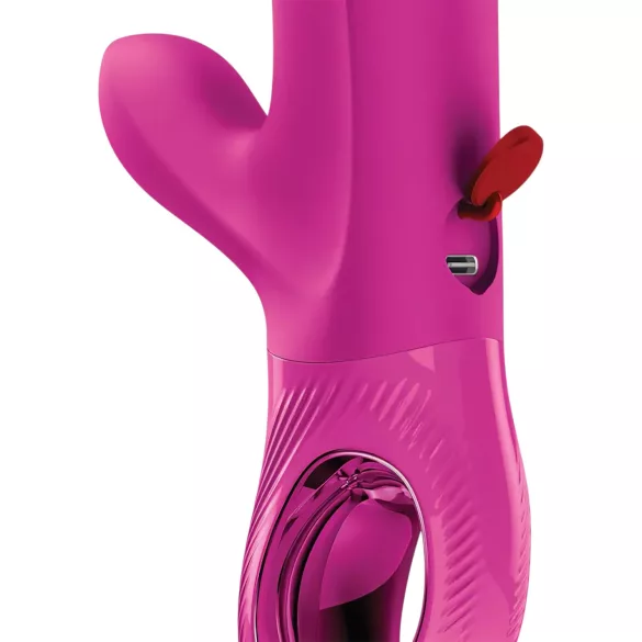 Fun Factory Bi Stronic Embrace - lökő csiklókaros vibrátor (rózsaszín)