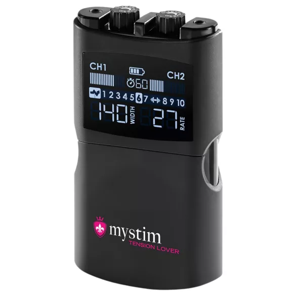 mystim Tension Lover 2 - digitális elektro szett (fekete)
