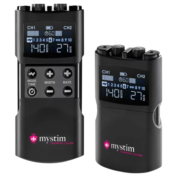 mystim Tension Lover 2 - digitális elektro szett (fekete)