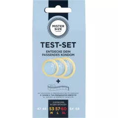   Mister Size Test-Set - óvszer próbacsomag méretmérő szalaggal (3 db)