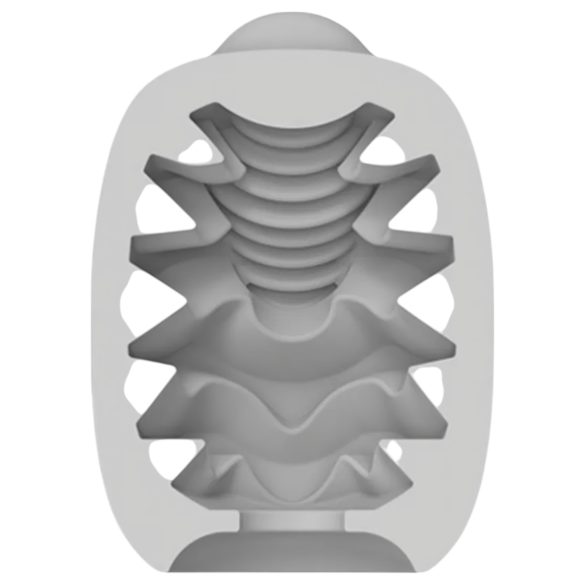 VIBEGGS Candy Curves - vibrációs tojás maszturbátor (fehér)